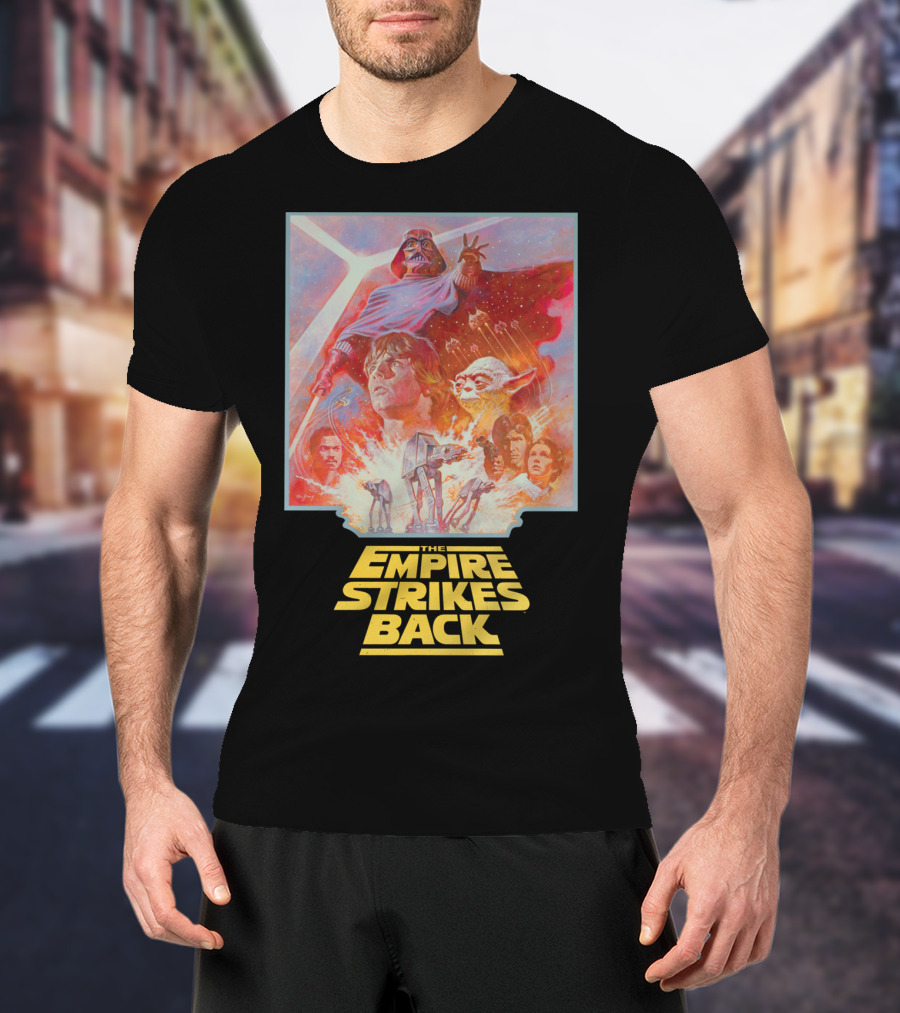 Star Wars The Empire Strikes Back Darth Vader Luke Skywalker Yoda AT-AT Walkers T-Shirt