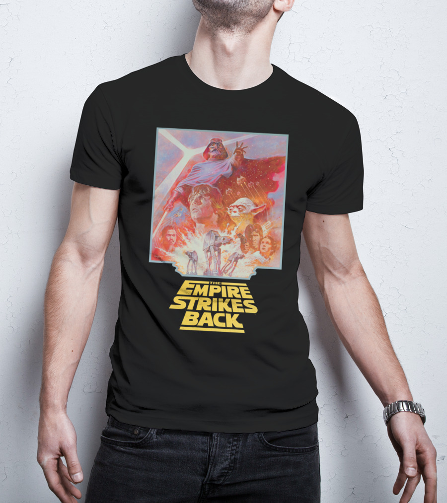 Star Wars The Empire Strikes Back Darth Vader Luke Skywalker Yoda AT-AT Walkers T-Shirt
