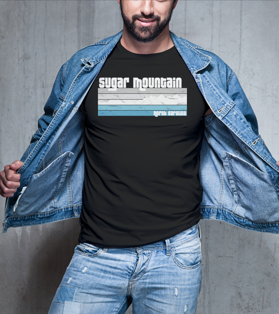Sugar Mountain North Carolina Skiing Vintage Scenic T-Shirt