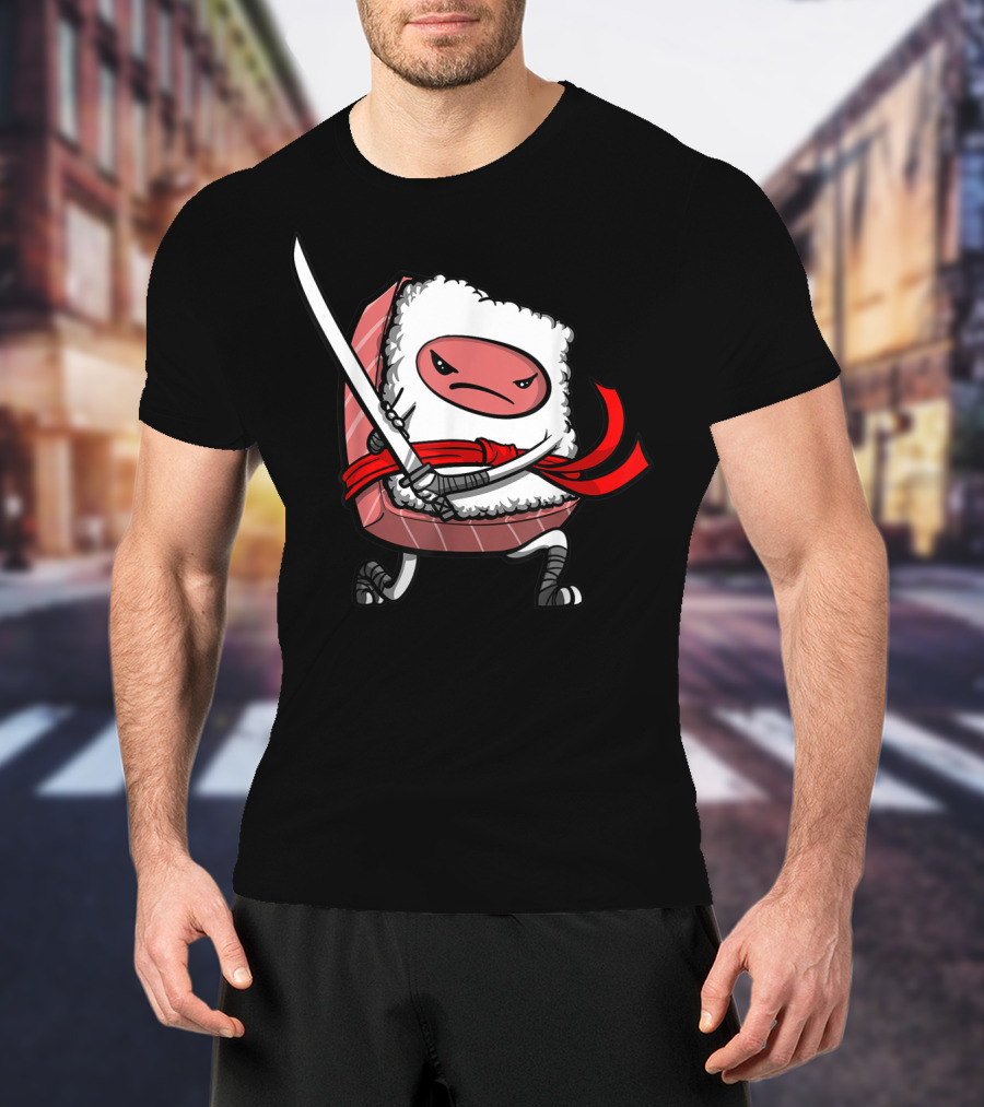 Kawaii Samurai Sushi Ninja Japanese Food T-Shirt