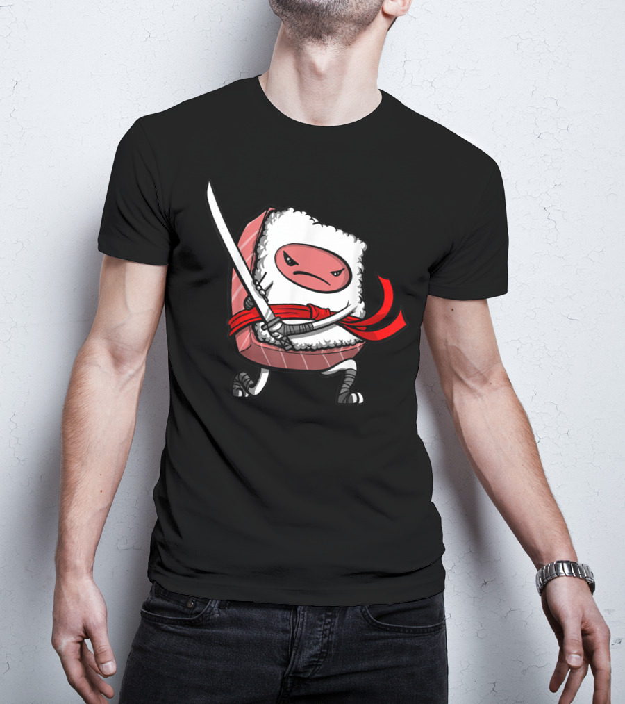 Kawaii Samurai Sushi Ninja Japanese Food T-Shirt
