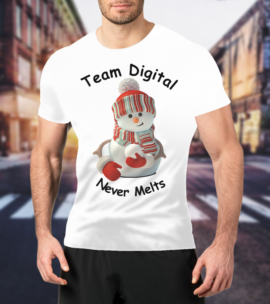 Team Digital Snowman Never Melts T-Shirt