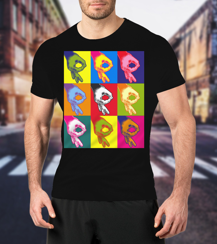 The Circle Game X9 Pop Art Style Hands Multicolor Block T-Shirt