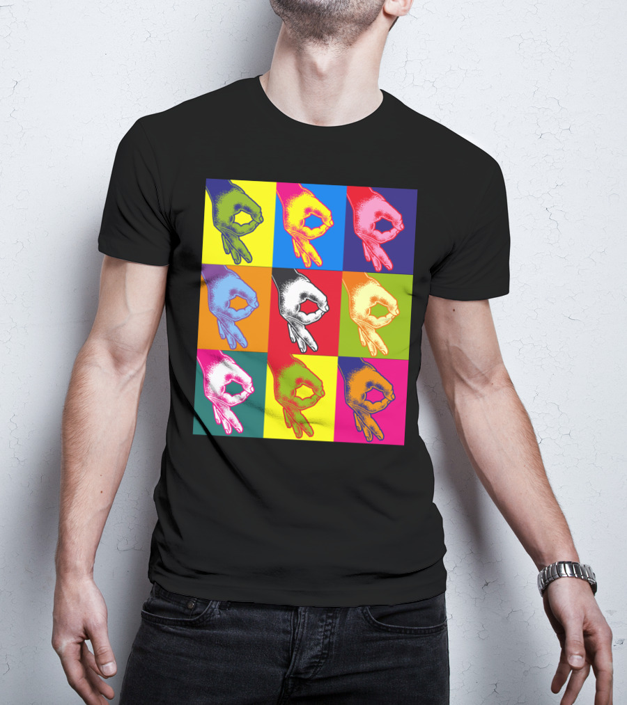 The Circle Game X9 Pop Art Style Hands Multicolor Block T-Shirt