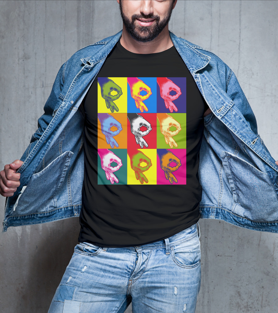 The Circle Game X9 Pop Art Style Hands Multicolor Block T-Shirt