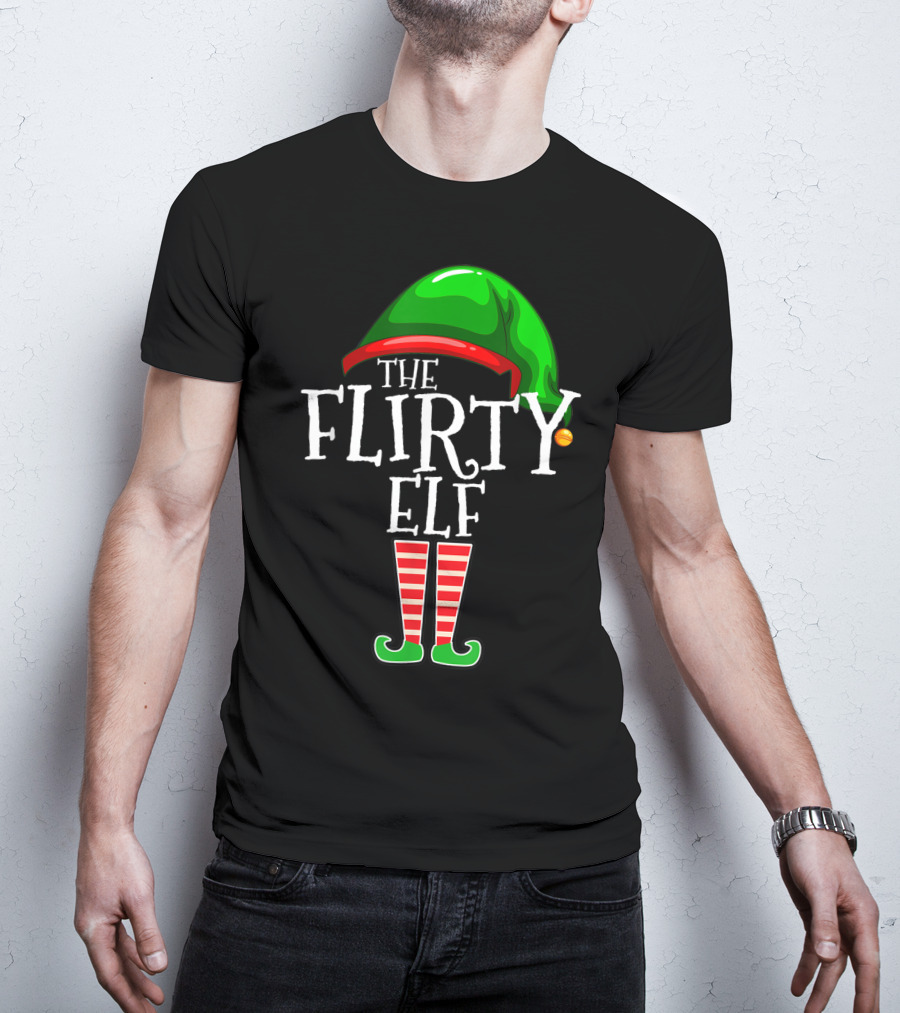 The Flirty Elf Matching Christmas Family Group T-Shirt