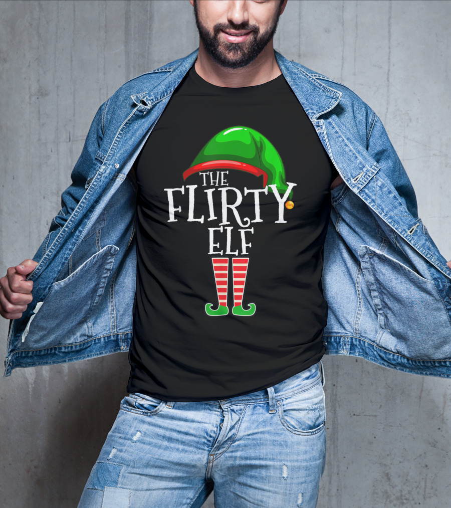 The Flirty Elf Matching Christmas Family Group T-Shirt