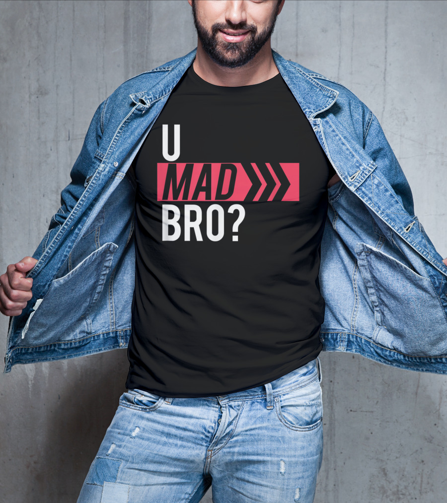U Mad Bro Bold Red Arrows T-Shirt