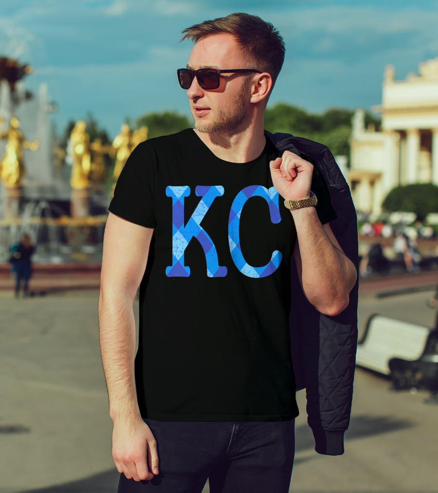 Vintage Royal Blue KC Kansas City Fan Gear T-Shirt