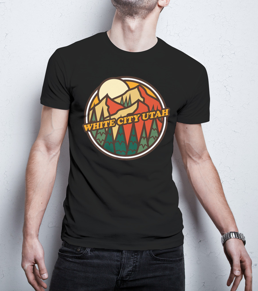 White City Utah Vintage Mountain Hiking T-Shirt