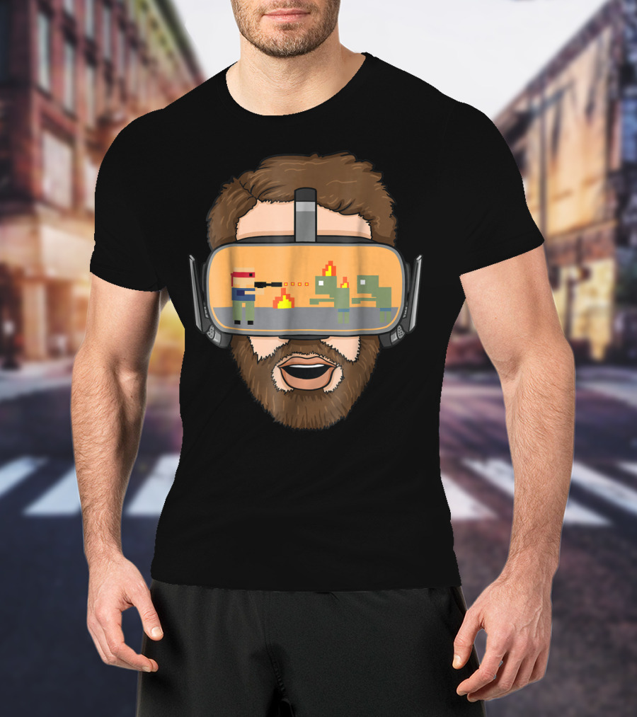 Virtual Reality Pixelated Adventure Inside Headset T-Shirt