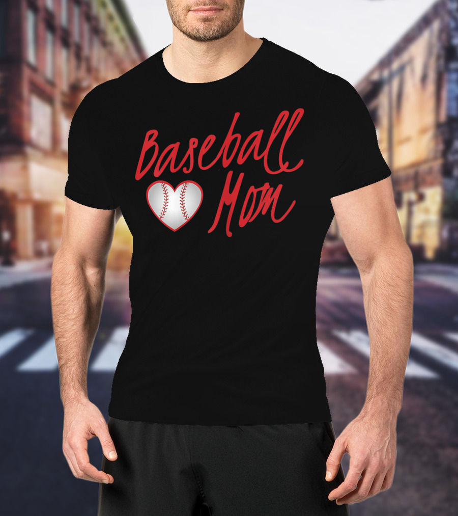 Baseball Mom Heartball T-Shirt