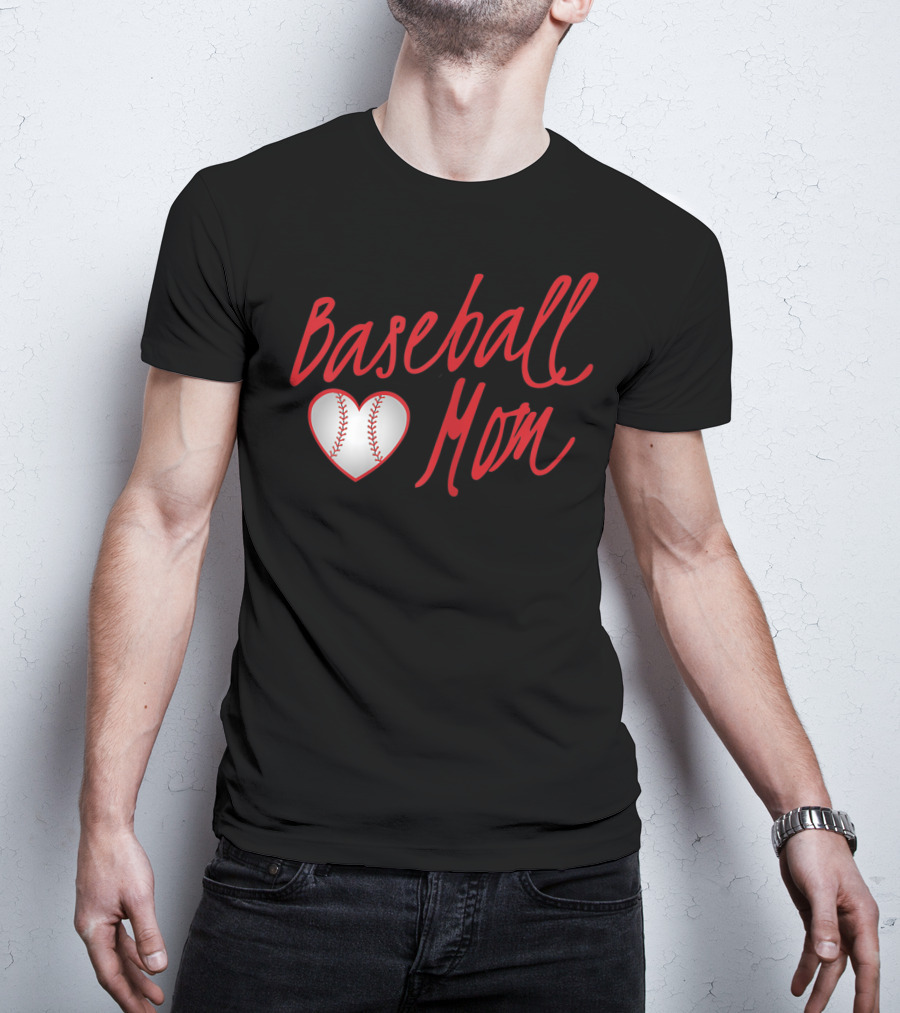 Baseball Mom Heartball T-Shirt