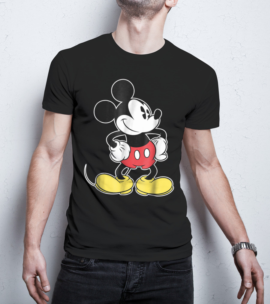 Disney Classic Mickey Mouse Iconic Red Shorts And Yellow Shoes T-Shirt