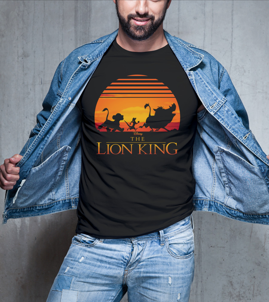Disney The Lion King Classic Sunset Simba Timon Pumbaa T-Shirt