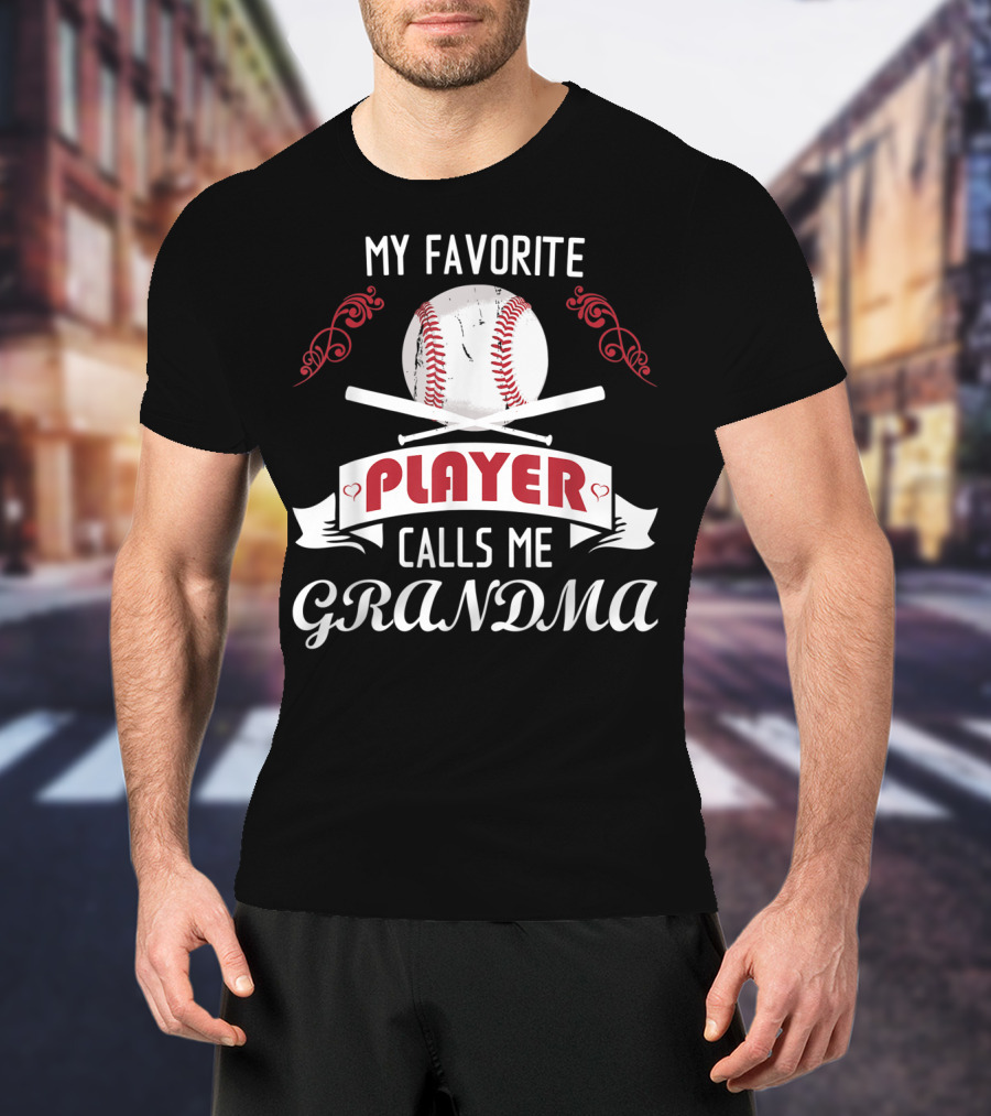 My Favorite Player Baseball Grandma T-Shirt