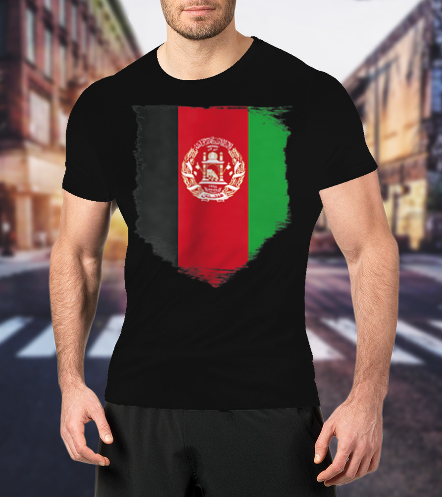 Afghanistan Pocket Afghan Flag Emblem T-Shirt
