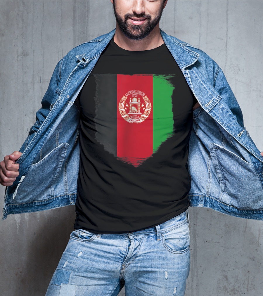 Afghanistan Pocket Afghan Flag Emblem T-Shirt