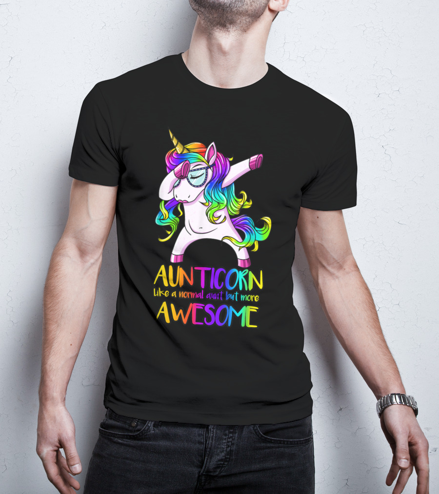 Aunticorn Like A Normal Aunt But More Awesome Unicorn Dab Dance T-Shirt