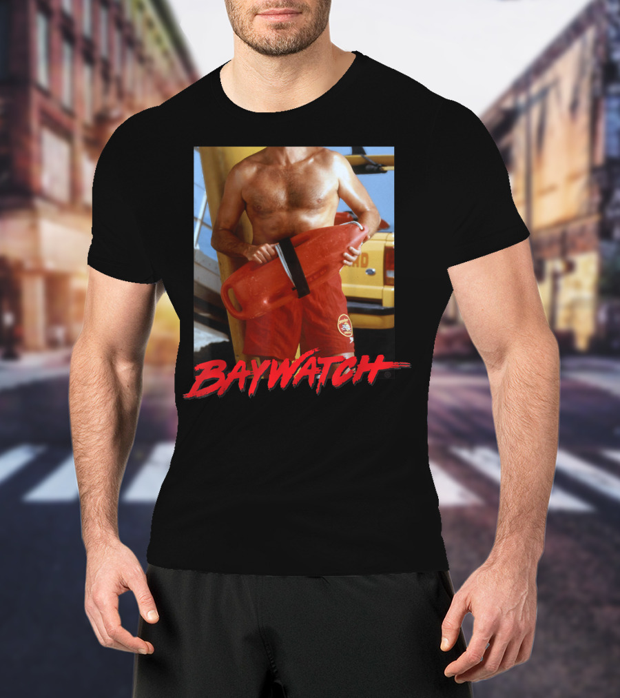 Baywatch I'm Mitch Lifeguard Image T-Shirt