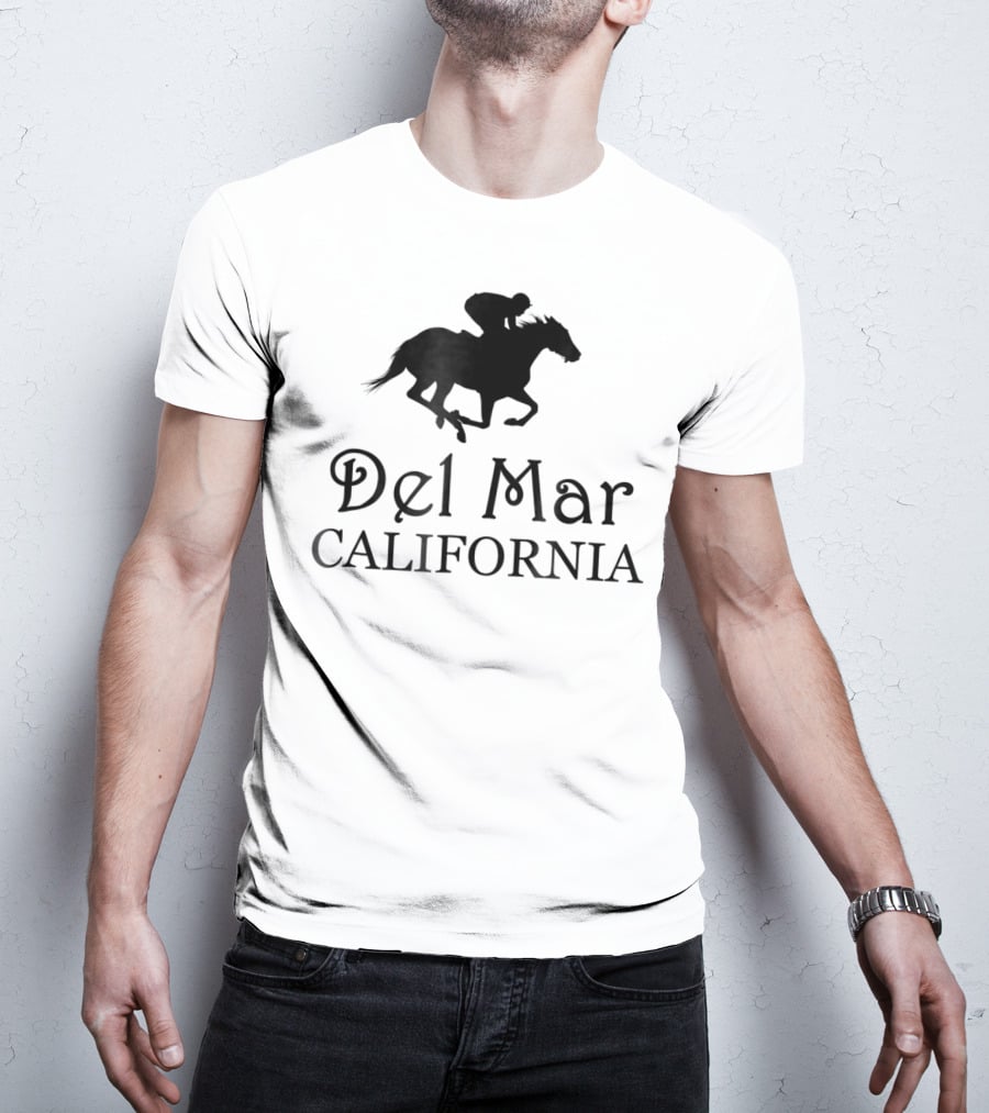 Del Mar California Horse Racing Rider T-Shirt