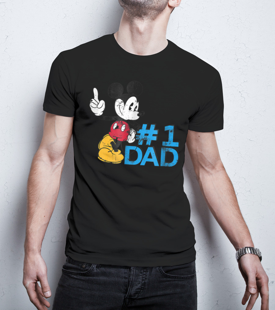 Disney Mickey Mouse #1 Dad Father's Day T-Shirt