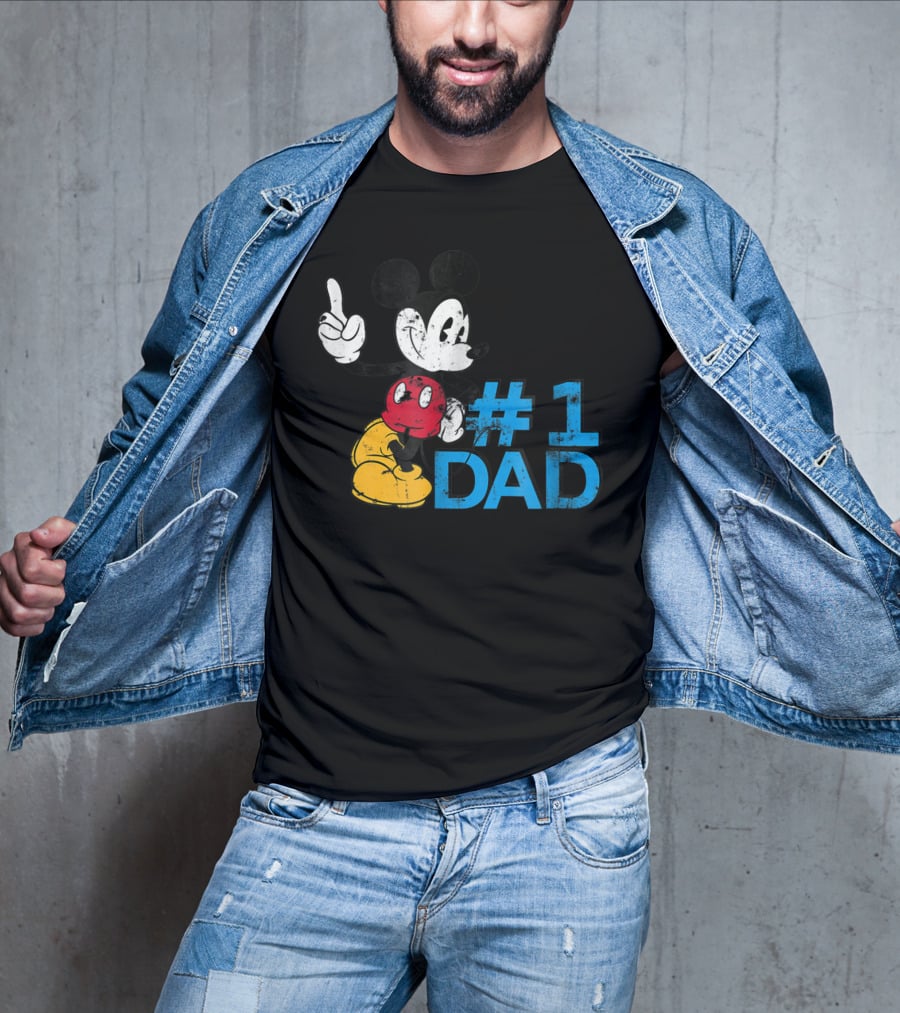 Disney Mickey Mouse #1 Dad Father's Day T-Shirt