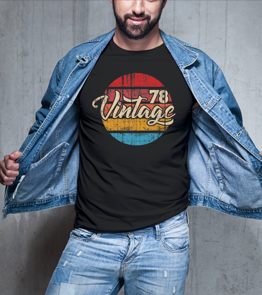 Vintage 78 Distressed Throwback T-Shirt