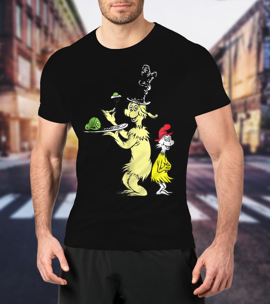 Dr Seuss Sam I Am With Green Eggs And Ham Iconic Characters T-Shirt