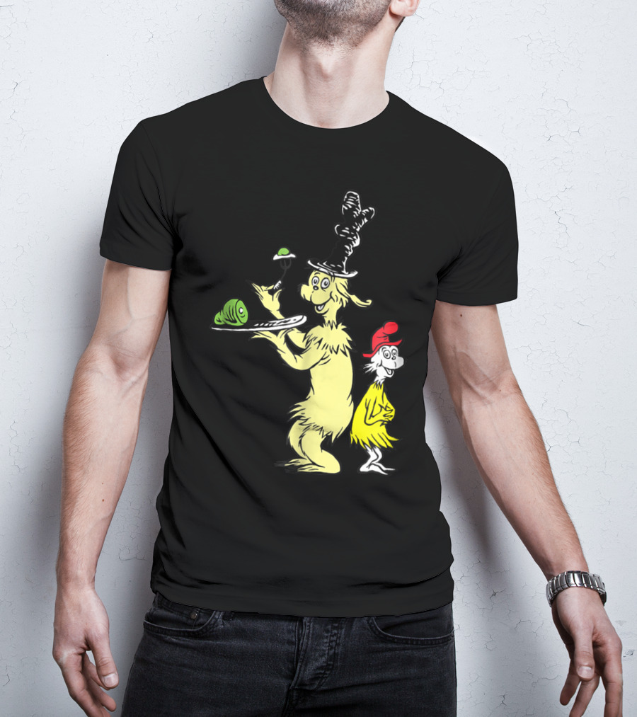 Dr Seuss Sam I Am With Green Eggs And Ham Iconic Characters T-Shirt