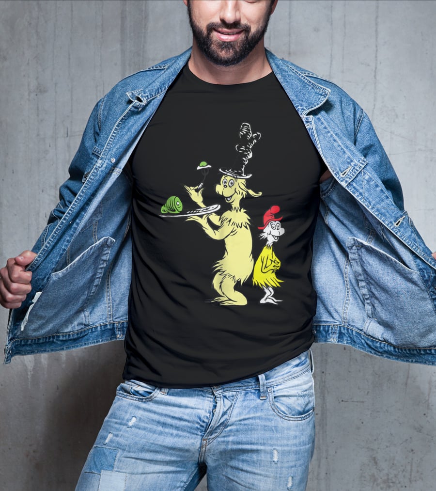 Dr Seuss Sam I Am With Green Eggs And Ham Iconic Characters T-Shirt