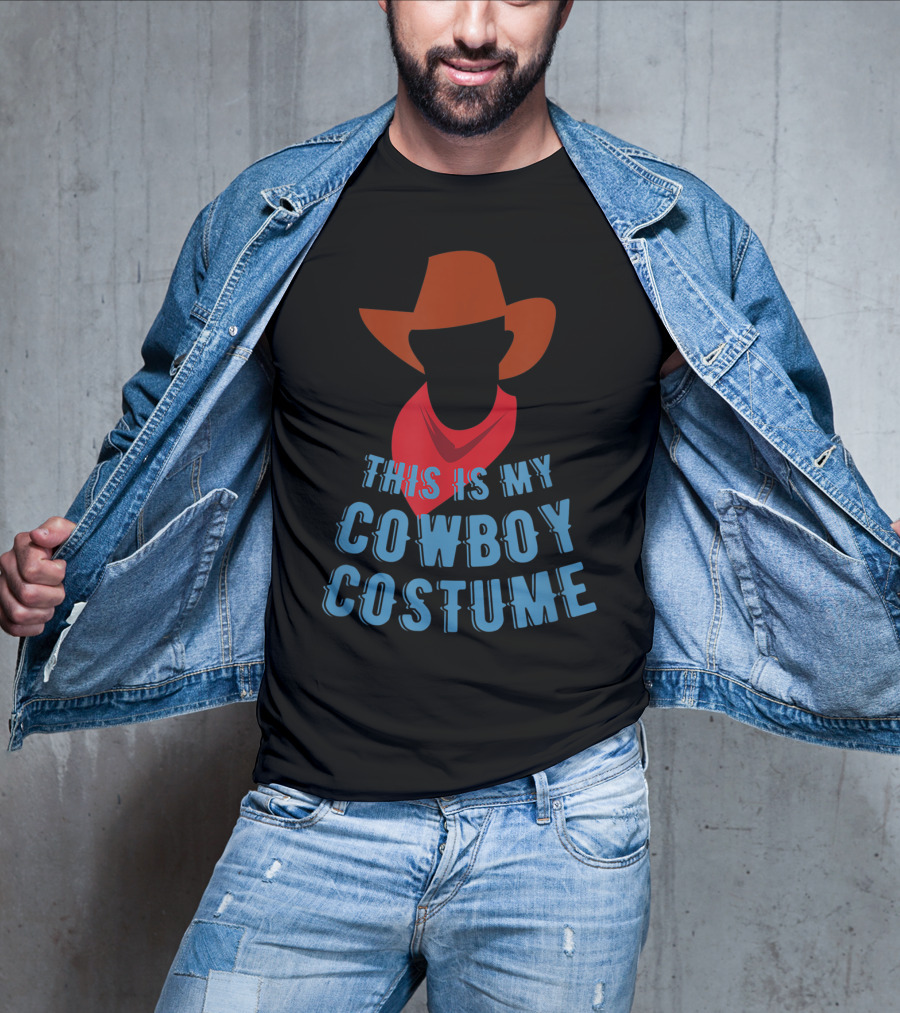 This Is My Cowboy Costume Funny Cowboy Hat Kids Western T-Shirt