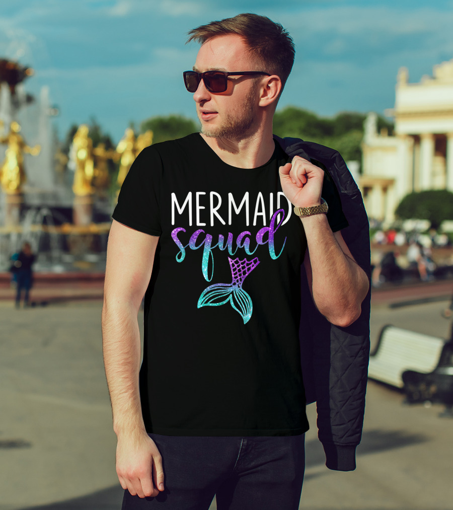 Mermaid Squad Funny Mermaid Birthdays Girl T-Shirt