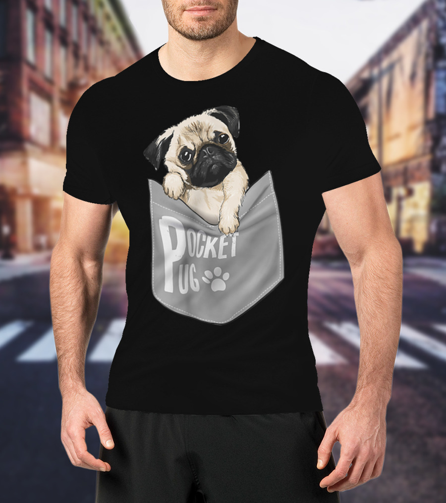 Pocket Pug Funny Cute Dog Pug T-Shirt