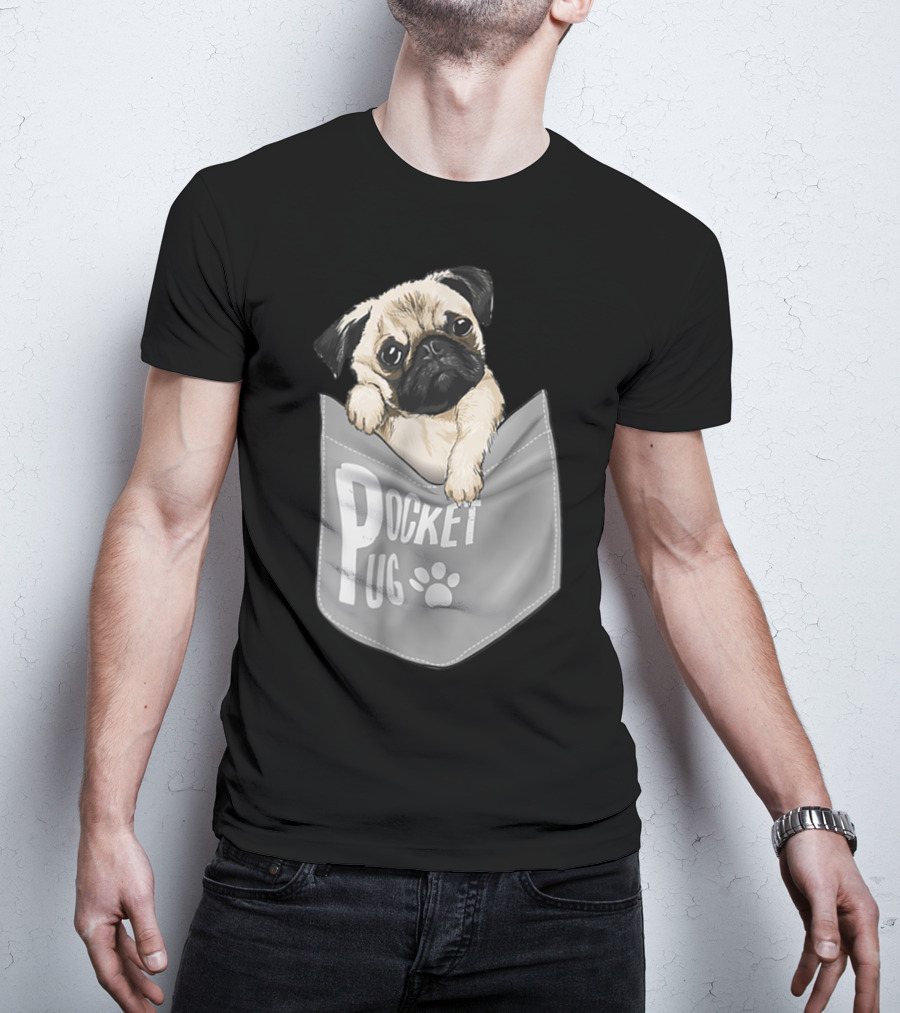 Pocket Pug Funny Cute Dog Pug T-Shirt