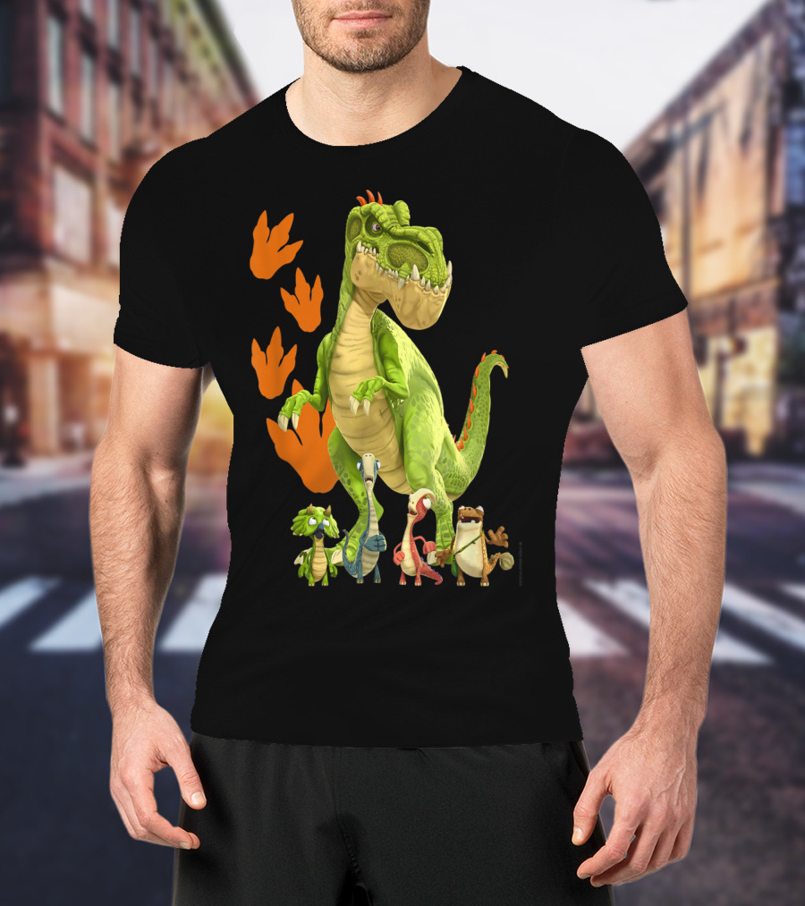 Gigantosaurus Giganto And Dino Footprints 4 Kid Dinos T-Shirt