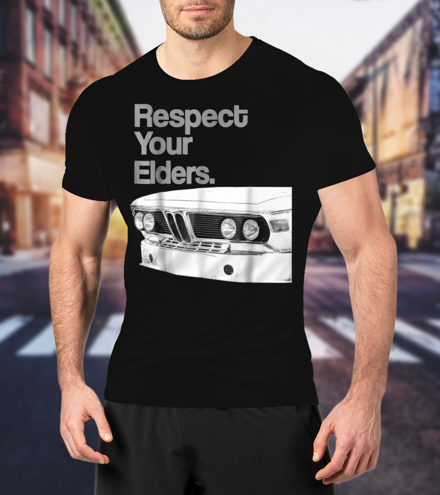 Respect Your Elders Vintage Euro Car Front Grille T-Shirt