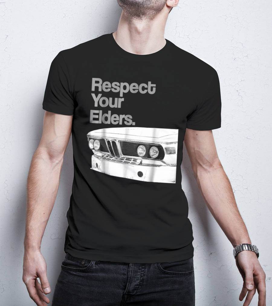 Respect Your Elders Vintage Euro Car Front Grille T-Shirt