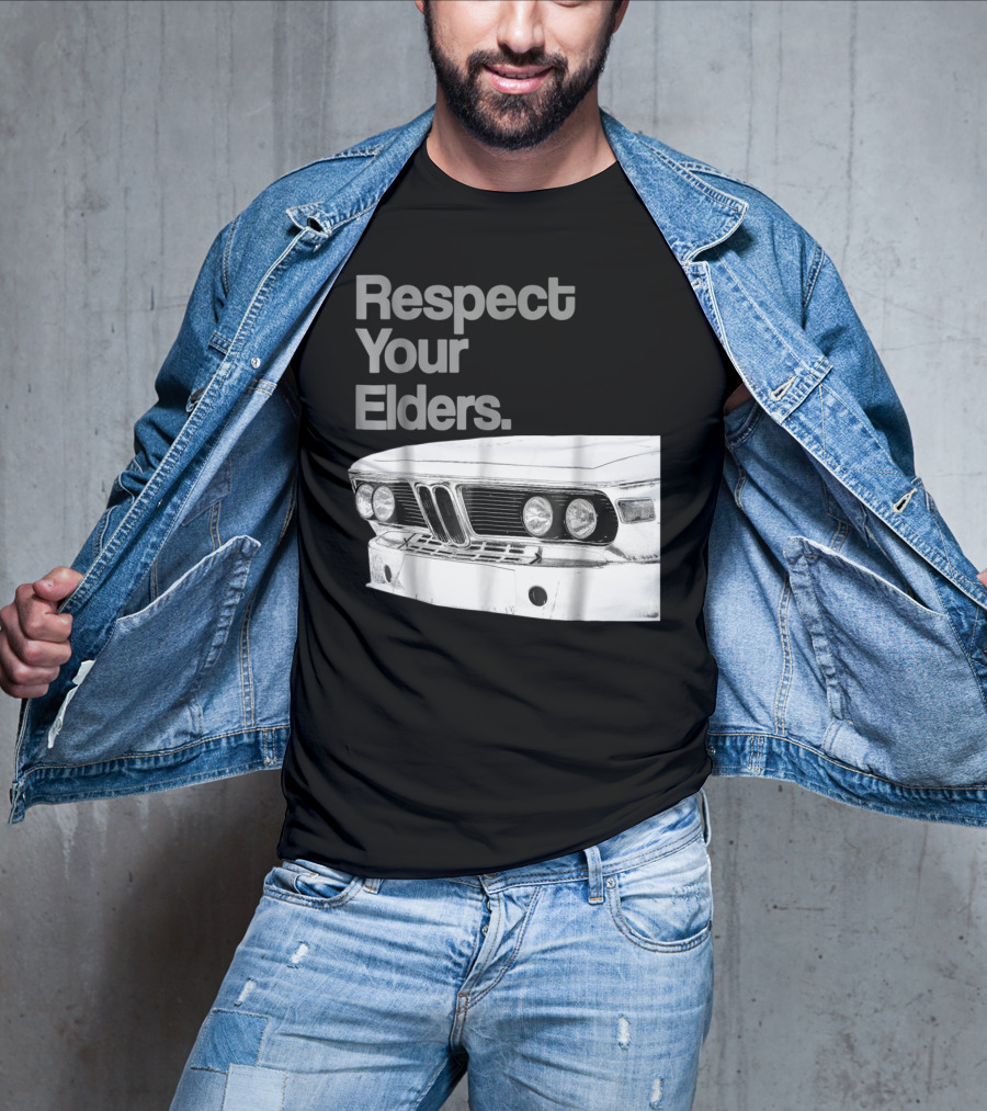 Respect Your Elders Vintage Euro Car Front Grille T-Shirt