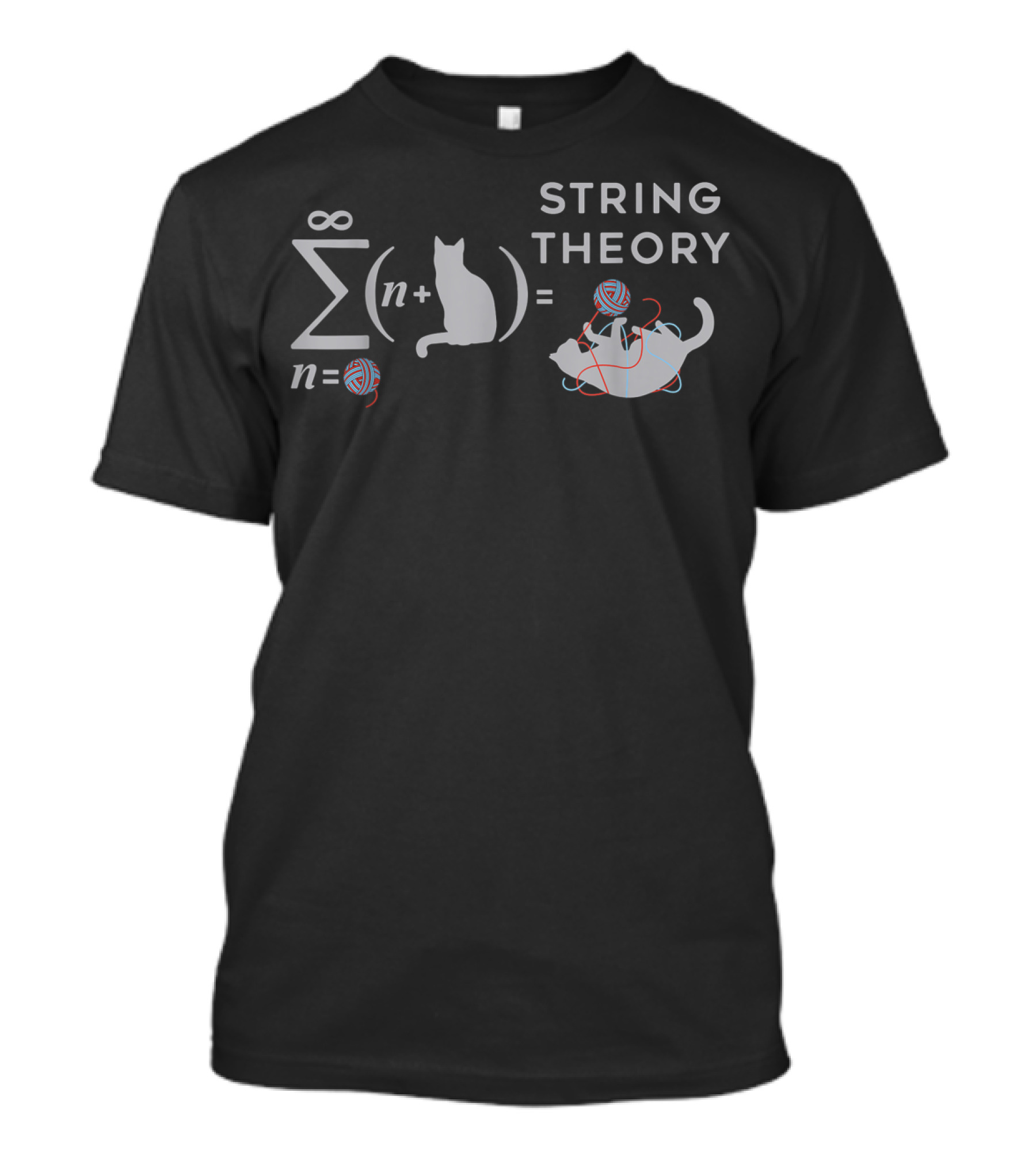 Infinite Yarn Equation String Theory Cat T-Shirt