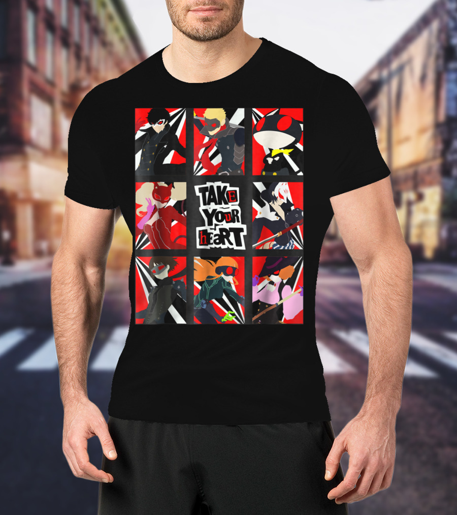 Take Your Heart Persona Characters Collage T-Shirt