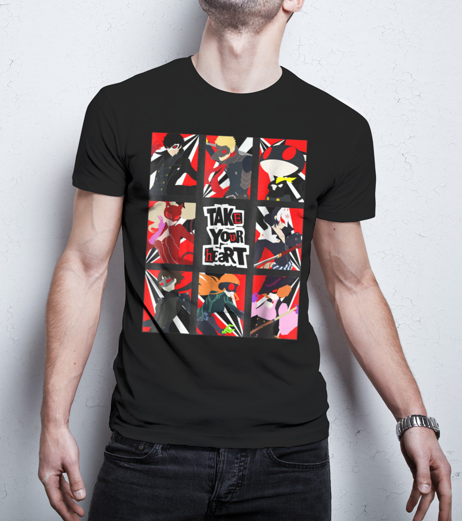 Take Your Heart Persona Characters Collage T-Shirt
