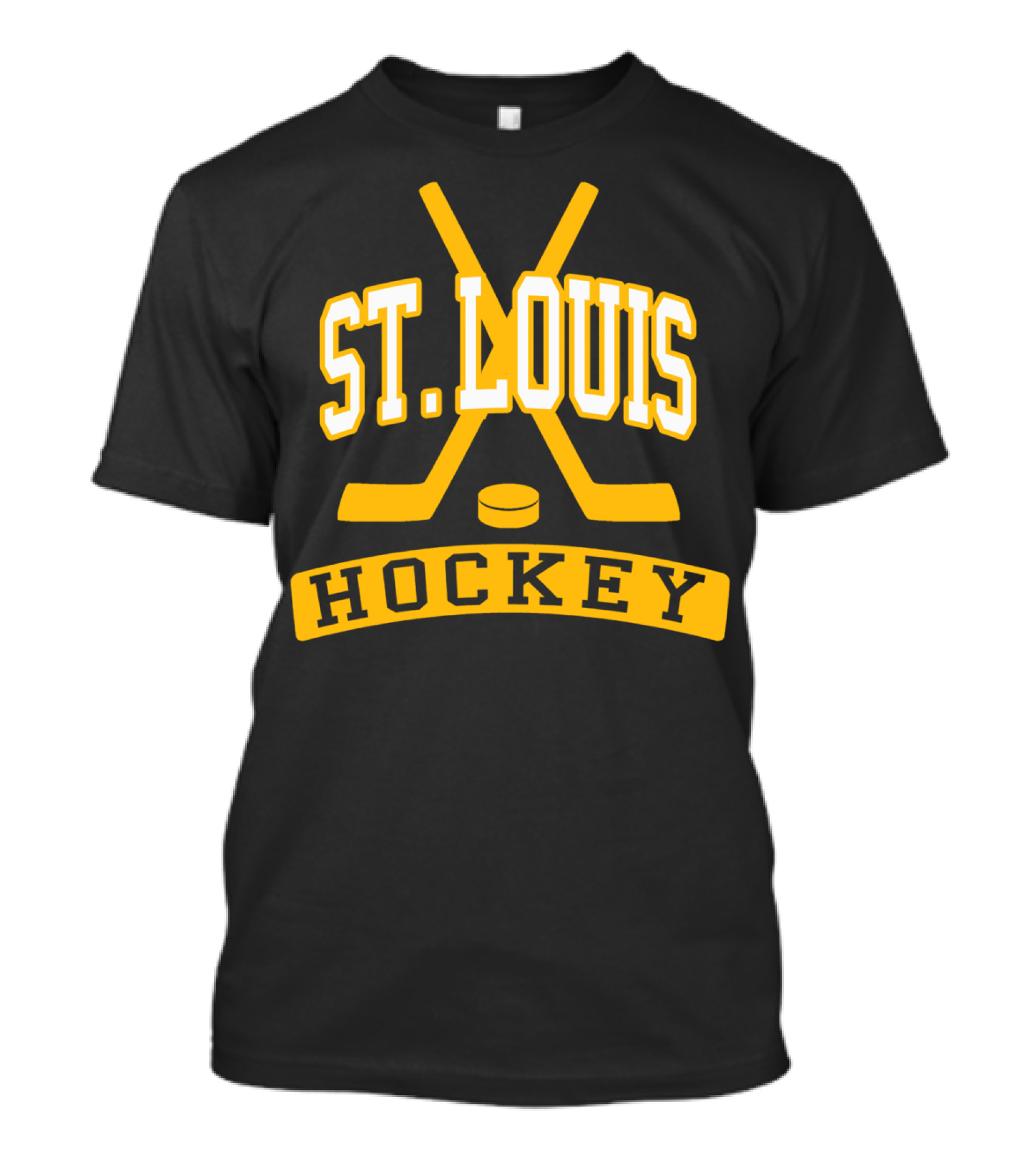 St. Louis Hockey Vintage Crossed Sticks And Puck T-Shirt