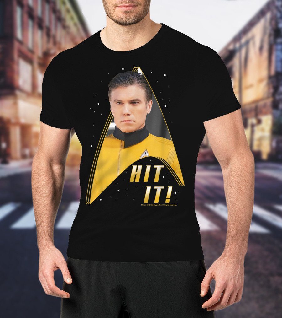 Star Trek Discovery Captain Pike Hit It Starfleet Delta Badge T-Shirt
