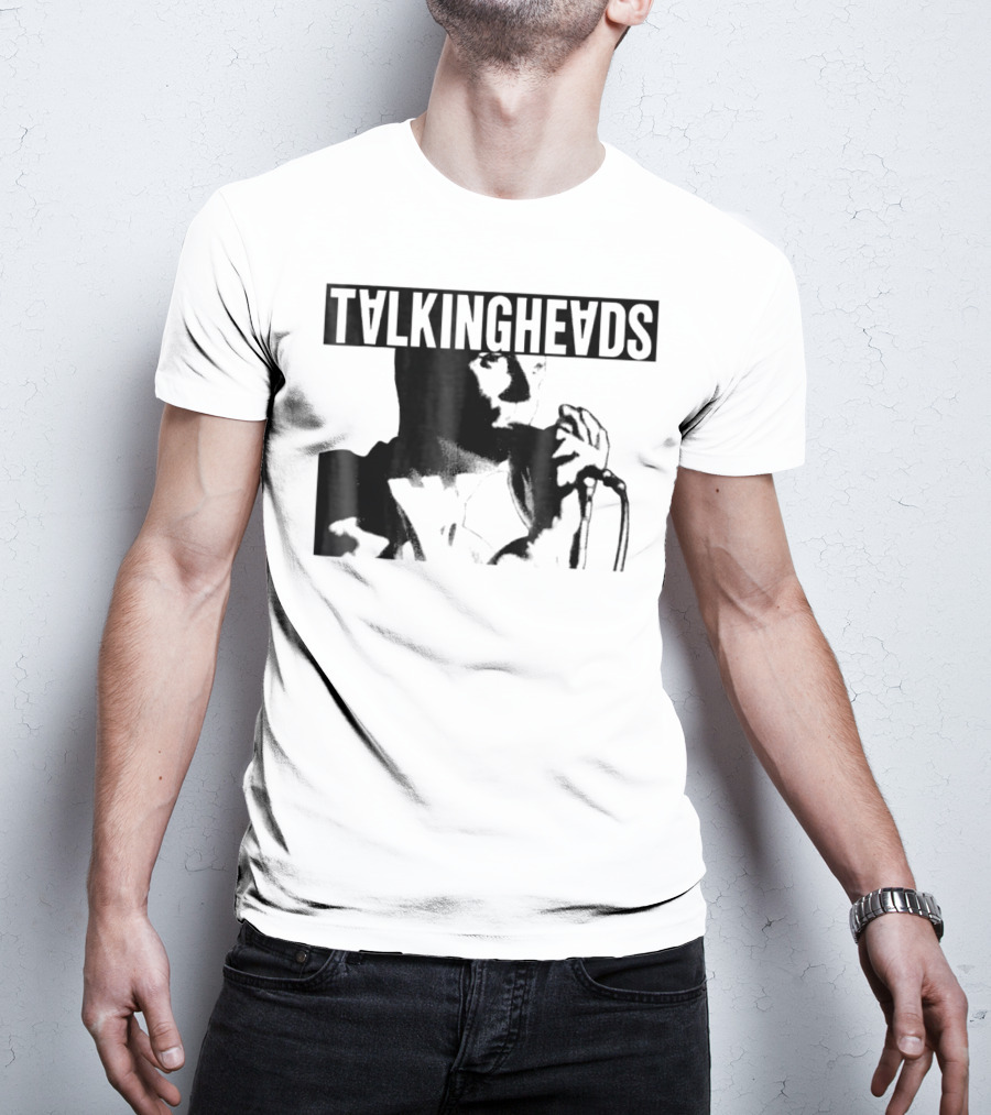 TALKING HEADS Neon Silhouette Microphone Performance T-Shirt