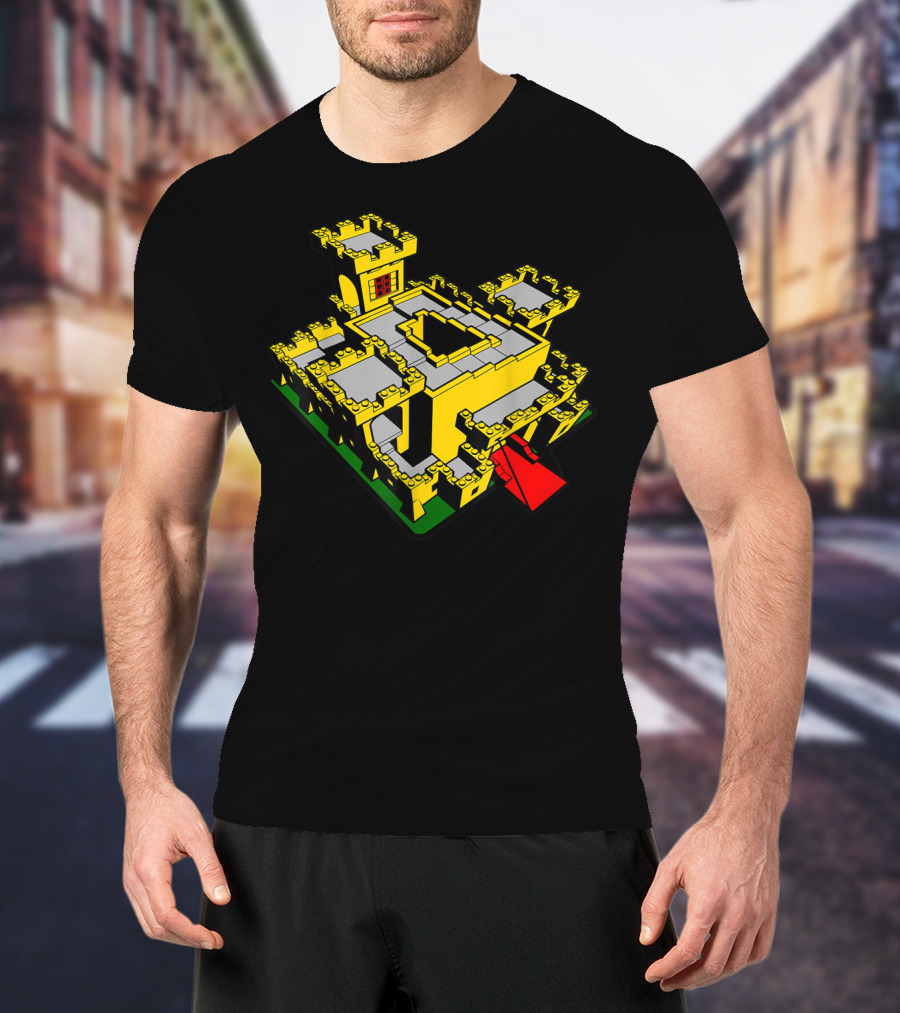 Classic Yellow Castle AFOL Toy Brick Fortress T-Shirt