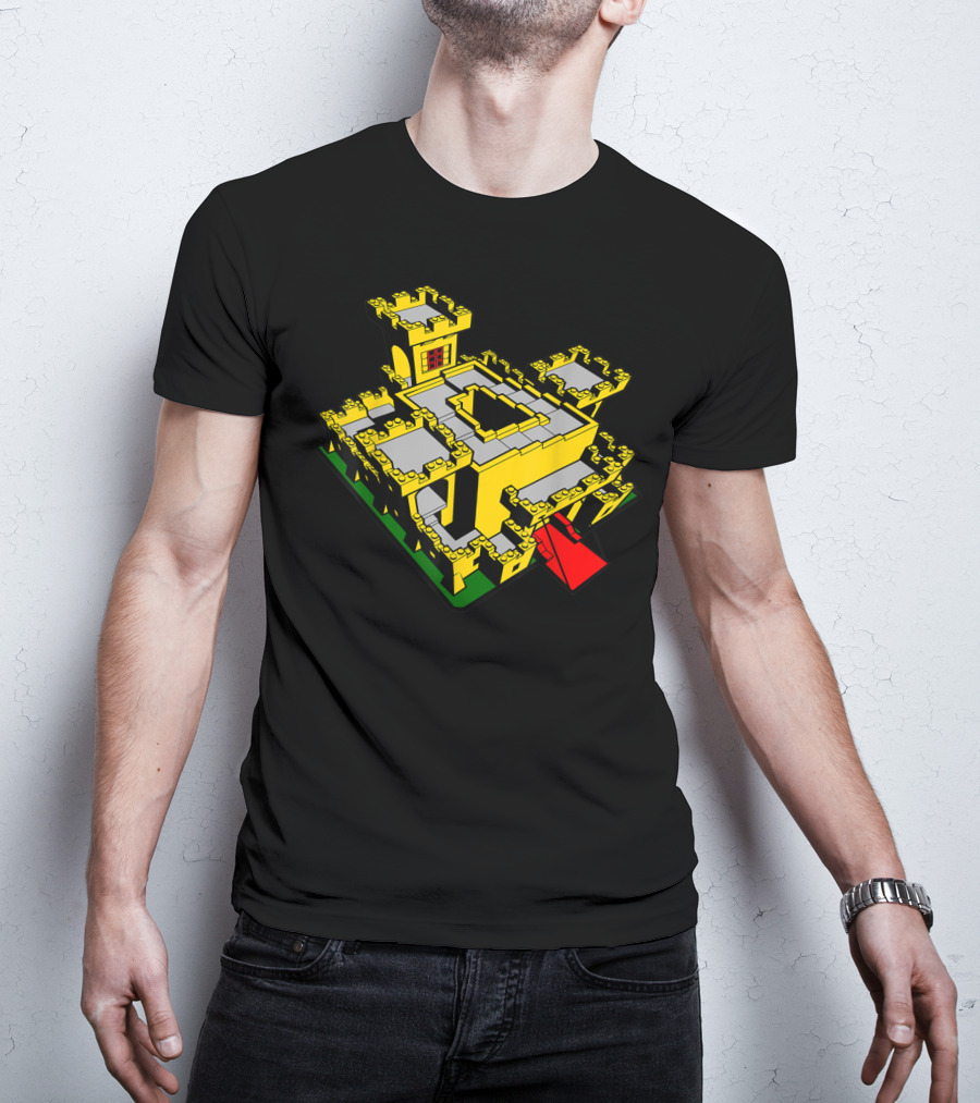 Classic Yellow Castle AFOL Toy Brick Fortress T-Shirt