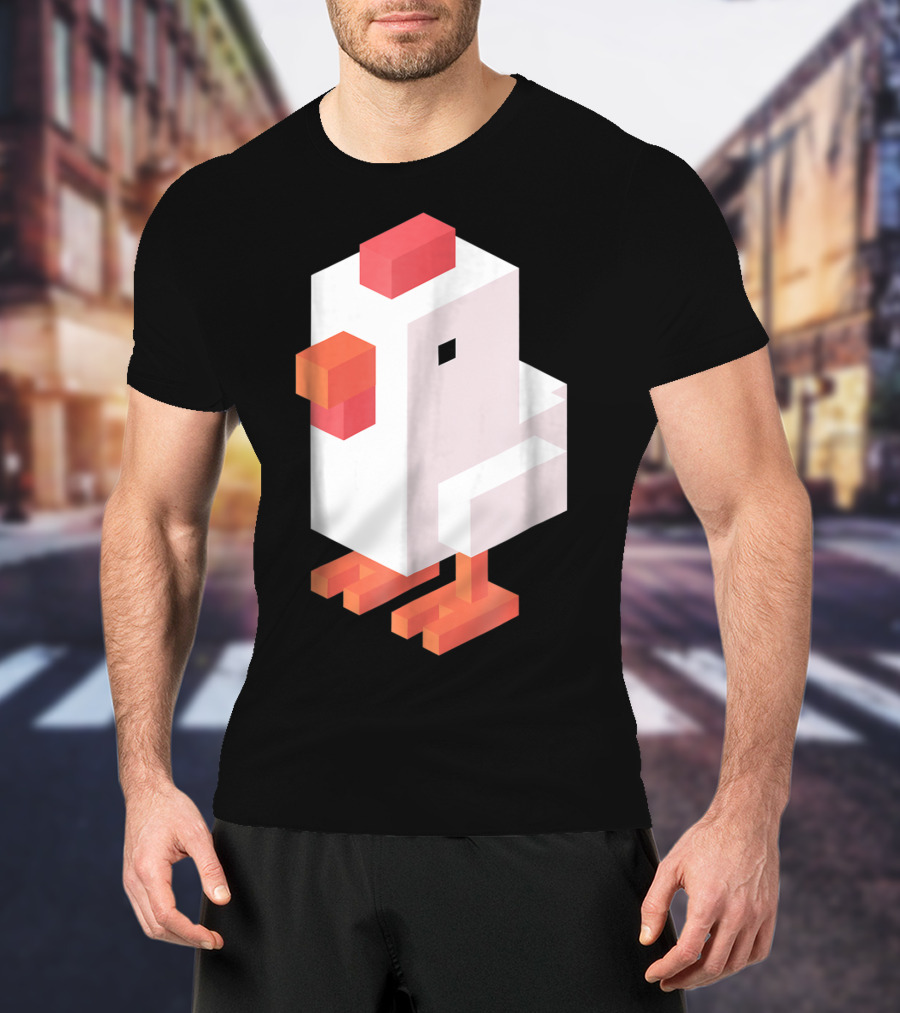 Crossy Road Chicken Pixel Art Game Character T-Shirt