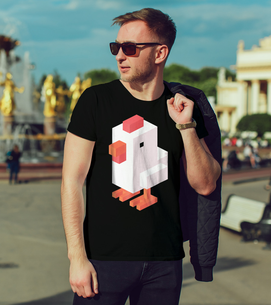 Crossy Road Chicken Pixel Art Game Character T-Shirt