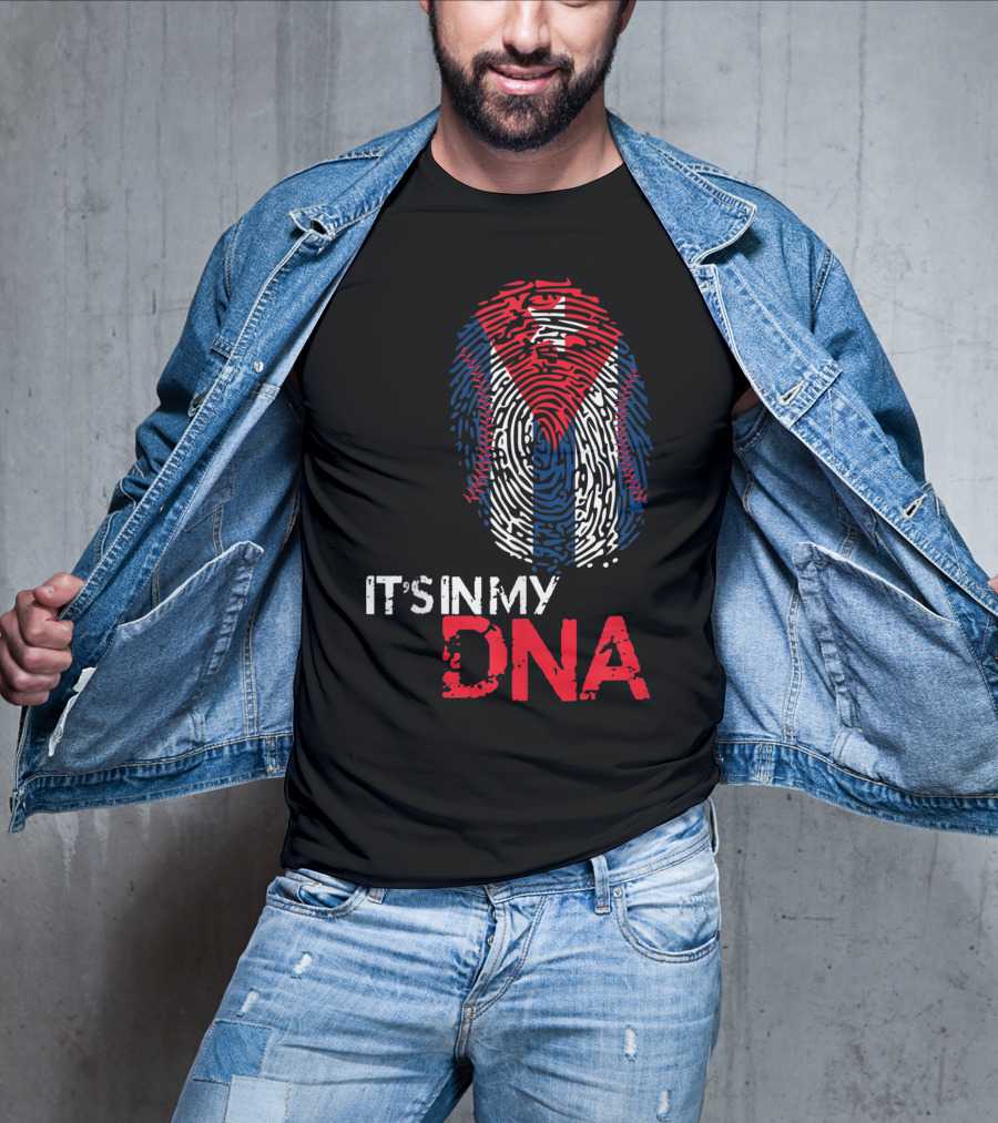 Cuba Baseball Cuban Flag It's In My DNA T-Shirt